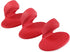 YYP Silicone Pot Holders, Heat Resistant Mini Mitts, Cooking Pinch Grips for Kitchen - Set of 3, Red