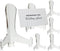 BANBERRY DESIGNS Clear Acrylic 3" Easels, Set of 6 for Tabletop Display of Plates, Pictures, Books