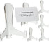 BANBERRY DESIGNS Clear Acrylic 3" Easels, Set of 6 for Tabletop Display of Plates, Pictures, Books