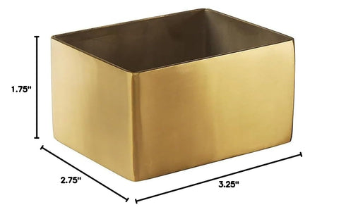 American Metalcraft GSPH4 Rectangular Gold Sugar Packet Holder, Satin Finish, 2-3/4 inches L