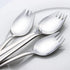 YFWOOD Sporks, 4-pack 18/10 Stainless Steel Dessert Spoons, 7.4 Inches Long Handle Flatware Set