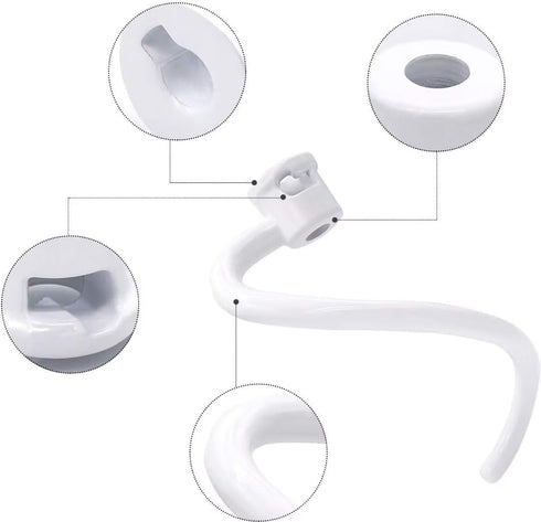 Spiral Coated Dough Hook KNS256CDH for KitchenAid Stand Mixer Bowl Lift Model