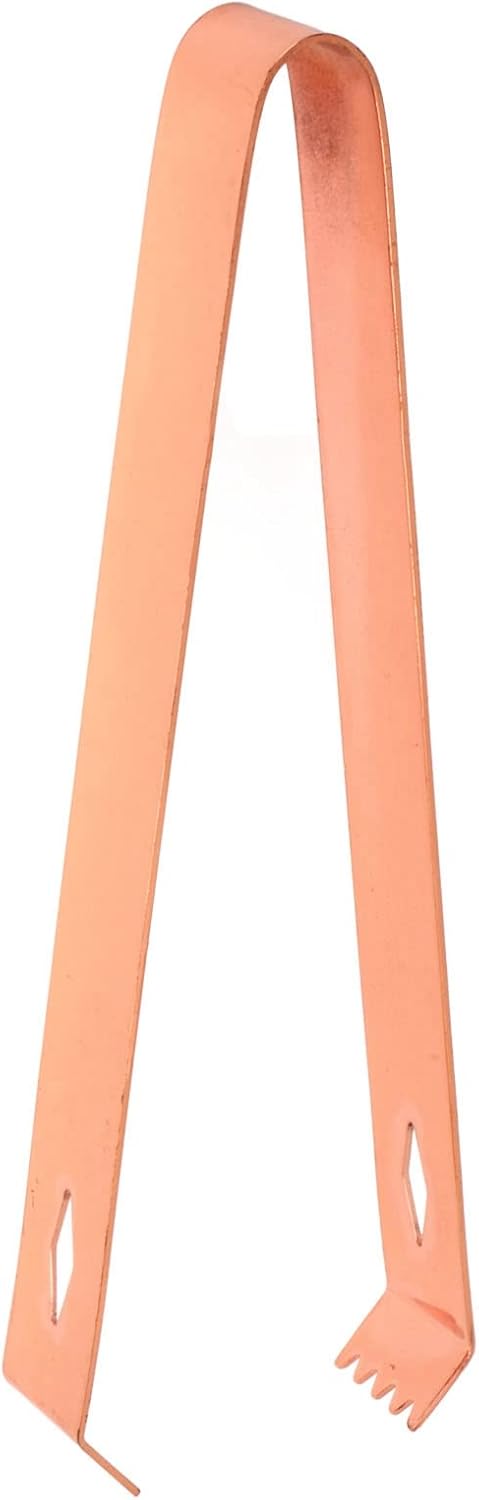 Ice Tongs for Sugar Cubes, Stainless Steel Serving Tongs for Appetizers, Kitchen Tongs for Tea Party (Copper Plating)