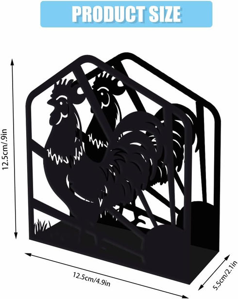 SUPERDANT Napkin Holder for Tables, Rooster Iron Freestanding Napkin Dispenser for Kitchen Farmhouse Restaurants