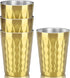Beasea 15oz Stainless Steel Cups, 4 Pack Gold Double Wall Insulated Drinking Tumblers