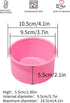 Silicone Mini Round Cake Molds, 4 Inch, Pink, Set of 6