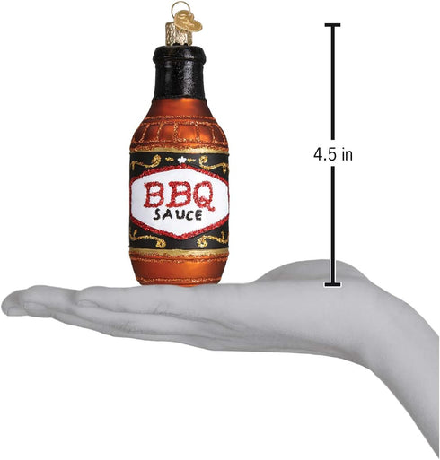 Old World Christmas Glass Blown Ornaments for Christmas Tree, Various Foods BBQ Sauce 32292