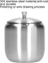 Tomotato Sugar Bowl, 370ML 304 Stainless Steel Polished Brushed Sugar Container with Spoon and Lid