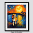Bestbuddy Pet 11X14 Unframed Starry Night Van Gogh Inspired Beagle Dog Oil Painting Art Print Wall Decor AP126