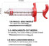 Meat Injector Syringe with 3 Marinade Injector Needles for BBQ Grill, Portable Turkey Injector Kit