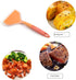 Omelette Spatula, 10-Inch Silicone Pancakes Shovel, Durable Heat-Resistant Turner for Eggs, Crepes (Orange)