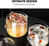 DOITOOL Saucepan with Cover 350ML, Resistant Cooking Pot with Lid, Clear Stovetop Cookware Set for Milk, Pasta, Soup