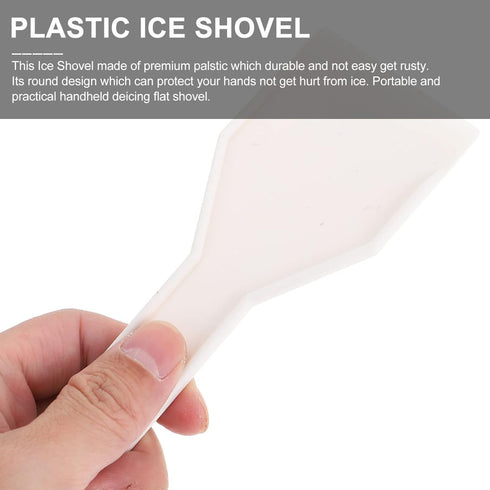 MAGICLULU Plastic Refrigerator Shovel, White De-Ice Scraper with Handle for Kitchen