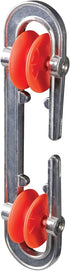 Household Essentials Metal Clothesline Spreader, Rust-Resistant, Prevents Tangling and Twisting, Silver and Red