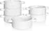 Bosmarlin Ceramic Marbling Souffle Dishes - 10 Oz Double Handle Ramekin for Baking, Set of 6 (Marbling Grey)