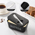 Large Plastic Butter Dish With Lid And Knife,Food Grade PP Butter Holder Keeper With Cover For Kitchen Refrigerator