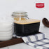 4 HAOTOP Porcelain Butter Dish Perfect for Sticks of Butter,Butter Container Large Ceramics Butter Holder with Lid