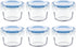 Iyulania Set of 6 Small Glass Storage Containers, 7 oz Food Containers with