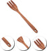 Cabilock Wooden Forks Long Handle, Reusable Japanese Style Kitchen Utensil for Salad, Dinner, Pasta