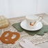 Silicone Trivet Mat Set of 2, Green Hot Pot Holder for Table and Countertop, Non-Slip Oak Leaf Coasters