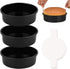 Set of 3 Non-stick 6 Inch Round Cake Pans with 100 Pieces Parchment Paper, Dishwasher Safe for Baking