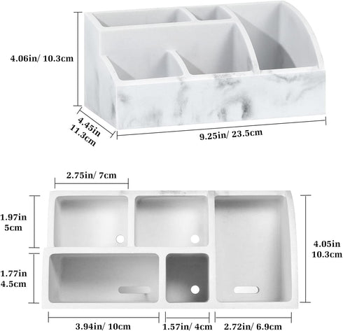Countertop 5 Luxspire Electric Toothbrush Holders, Bathroom Organizer Caddy Slots Resin Large Toothbrush Holder Caddy