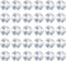 PATIKIL K9 Crystal Octagon Beads 2 Holes Pendants, 60 Pack 20mm Chandelier
