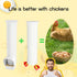 7lb 4-6 Automatic Chicken Feeder, Large PVC No Waste Chicken Feeder with Rain Cover, Weatherproof Solid Built Poultry