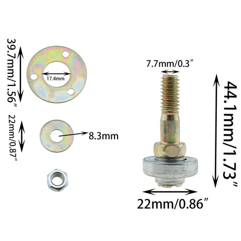 4PCS M8x45MM Rocking Chair Hardware - Metal Rocking Chair Bearing Connector, Mechanical Bearing Iron