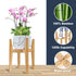 8 12 Inches 1 Pack) OERGKE Adjustable Plant Stand Indoor, Bamboo Mid Century Modern Plants Stands, Corner Flower Holder