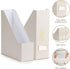 ZICOTO Beautiful Magazine Holder Set of 3, Sturdy File Holder to Organize Desk or Shelves, Perfect Office Storage