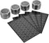 Sanvcomy 12 120 Powerful Magnetic Spice Tins- Stainless Steel Spice Storage Containers, Kitchen Spice Jars with Clear