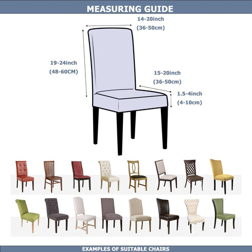 Set 4, Chair Covers for Dining Chair of Stretchy Soft Parson Chair Covers Removable Washable Kitchen Dining Room Chair