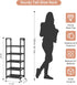5 5-10 Closet, LANTEFUL Narrow Shoe Rack Tier Shoe Shelf Storage for Pairs Shoe and Boot, Sturdy Shoe Storage Space