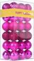Set of 36pcs Fuchsia 1.6" Small Shatterproof Christmas Balls Ornaments for Tree Birthday Halloween Wedding Decorations