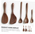 Black Walnut Cutlery Set, Wooden Kitchen Tool, Cooking Utensils, Rice Spoon, Honey Spoon, Japanese-style Child Scoop