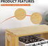 KKTONER Modern Bamboo Nightstands End Tables Bedroom with Storage Small Bedside Table for Living Room Office (Natural)