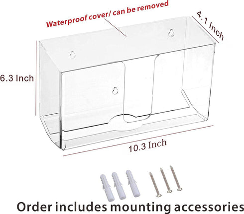 Towels,Pack 1 Cq acrylic Wall Mount Paper Towel Dispenser with Lid,Clear Folded Paper Towel Holder for Bathroom Toilet