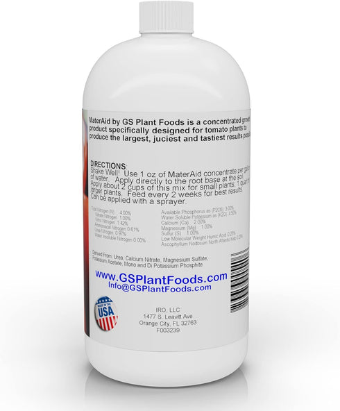 (1 MaterAid Tomato Fertilizer - Organic Plant Food for Feeding & Growing Tomatoes Quart)- Tomato Food Suitable for All