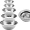 Mixing Bowl Set of 5, Stainless Steel Nesting Whisking Bowls for Cooking, Baking, and Food Prep