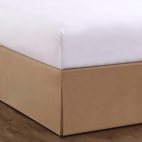 Bed Maker’s Bed Skirt, Never Lift Your Mattress, Mocha, 14 Inch Drop Length, Split Corners, Full