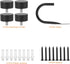 Premium Curtain Holdback, Set of 4 Quality Metal Decorative Holdbacks with Rust-Proof Zinc Alloy Cap Finials