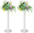 Abaodam 2 Pcs Wedding Flower Stand Roman Pillar, 19.7 Inch White Decorative
