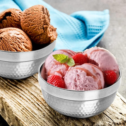 ZENFUN 6 Pack 304(18/8) Stainless Steel Bowls, 5 Inch Snack Bowls, 17 Oz Soup Bowls for Rice, Fruit, Ice Cream