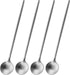 4 PCs 6.7 Inches Stainless Steel Coffee Spoons - Matte Finish Long Handle Iced Tea & Espresso Mixing Spoons