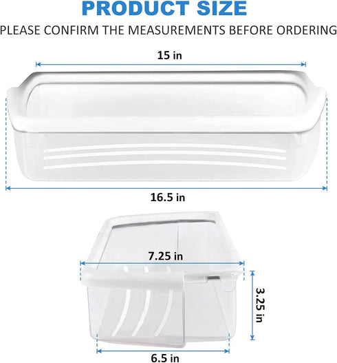 UPGRADED W10321304 Refrigerator Door Shelf Bin, Compatible with Whirlpool Refrigerator Replaces WPW10321304 PS11752778 AP6019471 2179574 2179575