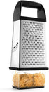 Spring Chef 10" Professional Parmesan Cheese Grater with Container, 4 Sided Kitchen Cheese Shredder, Black Soft Grip