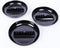Premium Plastic Ashtray, Trash Can, Pack of 3, Round Black Large Size for Indoor Outdoor Home Office Use