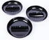 Premium Plastic Ashtray, Trash Can, Pack of 3, Round Black Large Size for Indoor Outdoor Home Office Use
