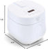 GreenLife PFAS-Free 4-Cup Rice Cooker, Healthy Ceramic Nonstick, Easy to Use Automatic Presets, White